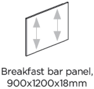1200X900X18MM BREAKFAST BAR END PANEL